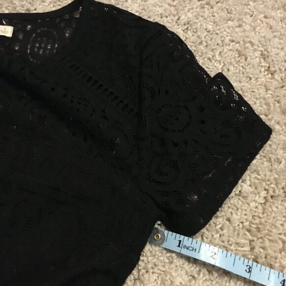 Hollister Abercrombie Gothic Black Lace Bilayer Punk Goth Dress - Picture 16 of 16